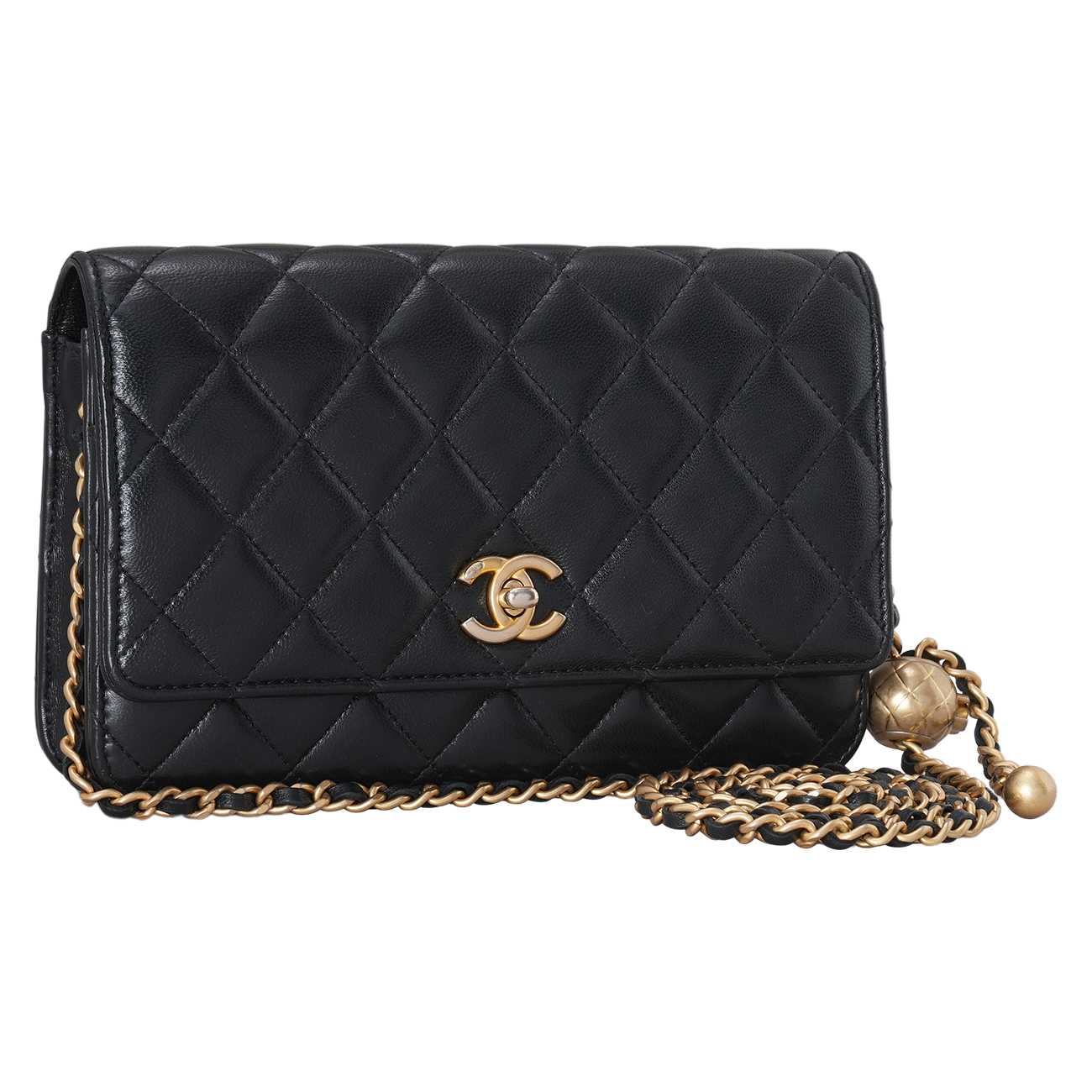CHANEL(USED)샤넬 AP1450 램스킨 클래식 골든볼 WOC