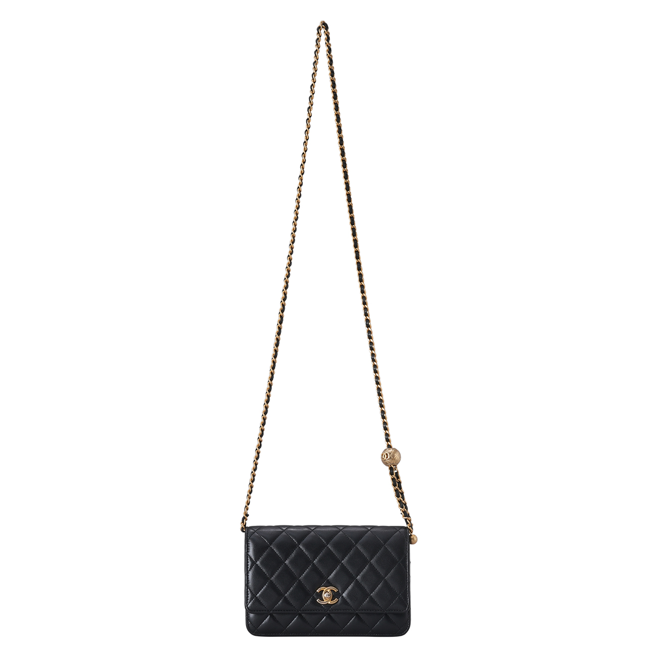 CHANEL(USED)샤넬 AP1450 램스킨 클래식 골든볼 WOC