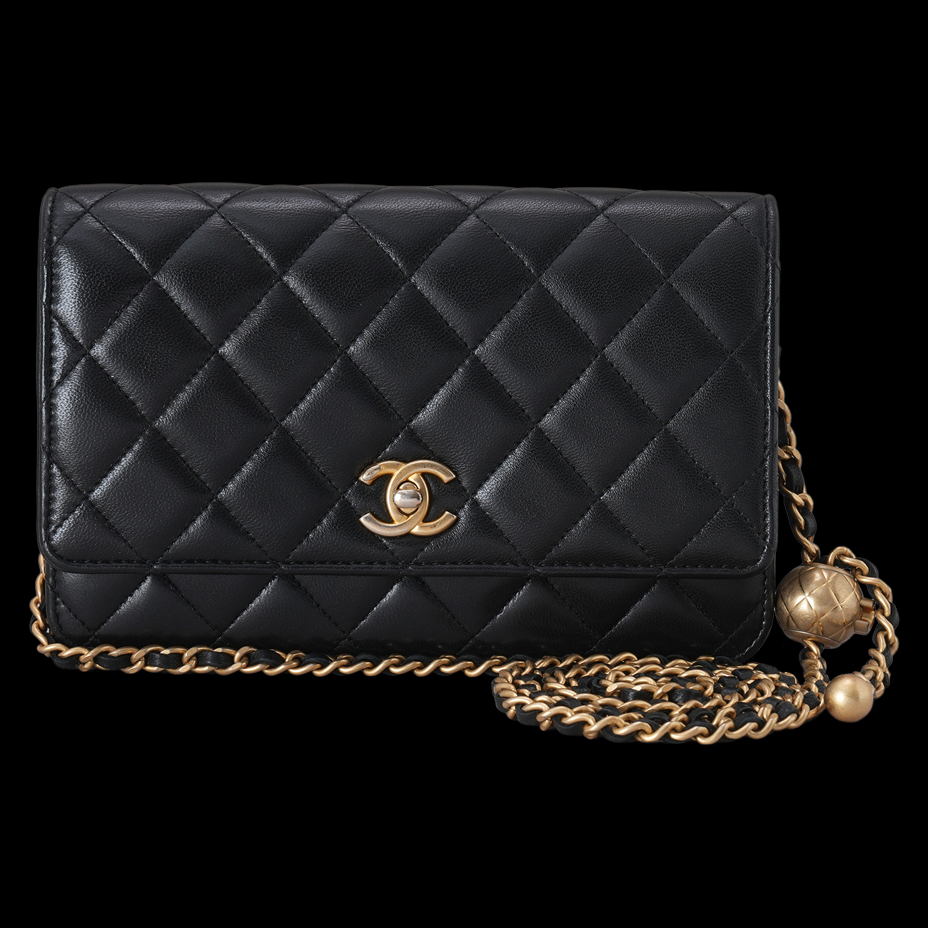 CHANEL(USED)샤넬 AP1450 램스킨 클래식 골든볼 WOC