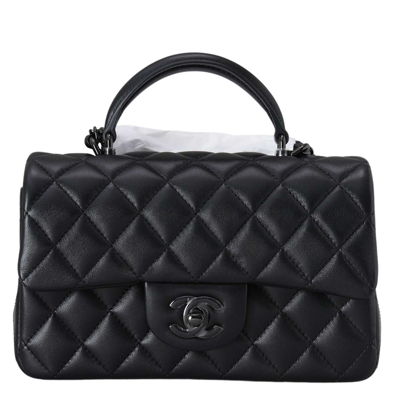 CHANEL(NEW PRODUCT)샤넬 램스킨 클래식 뉴미니 탑핸들(새상품)