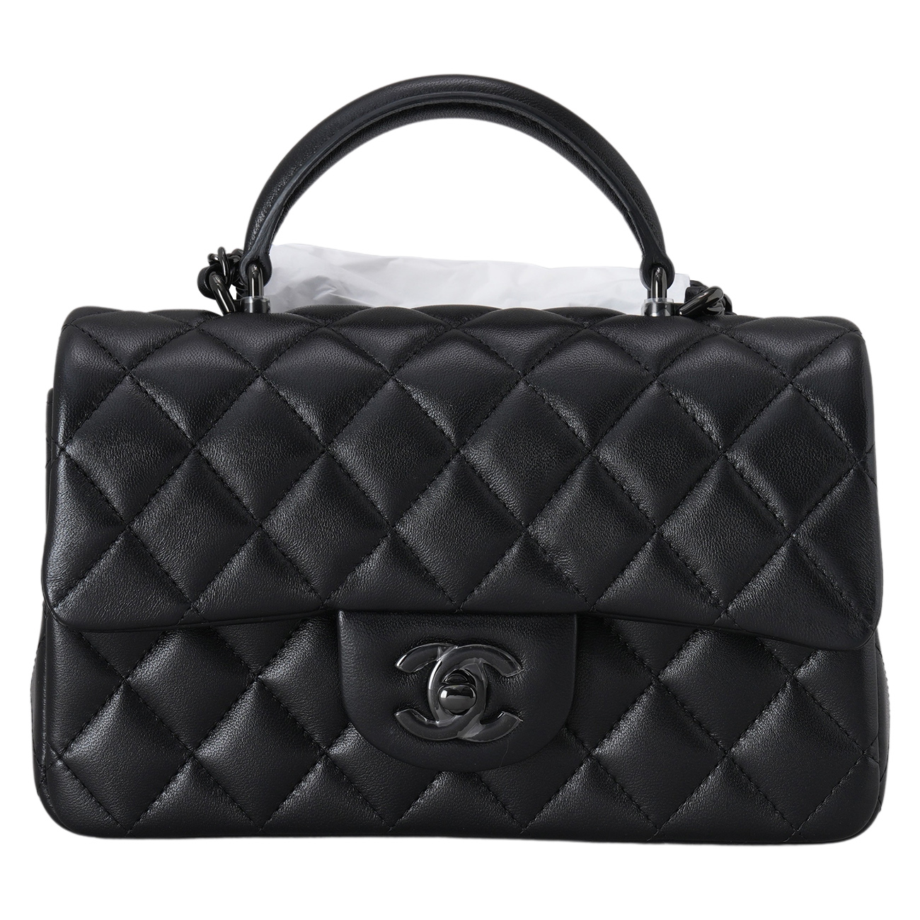 CHANEL(NEW PRODUCT)샤넬 램스킨 클래식 뉴미니 탑핸들(새상품)