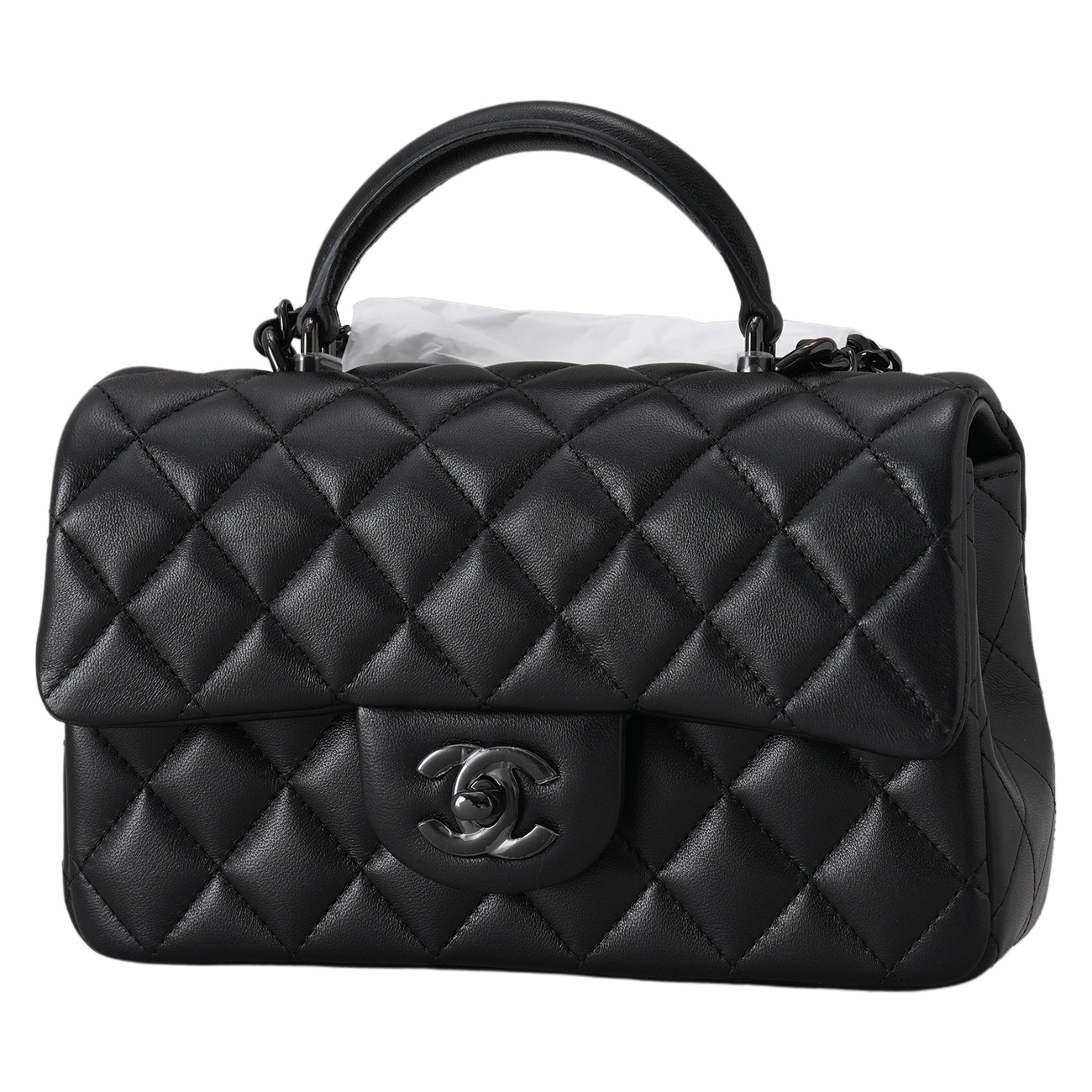 CHANEL(NEW PRODUCT)샤넬 램스킨 클래식 뉴미니 탑핸들(새상품)
