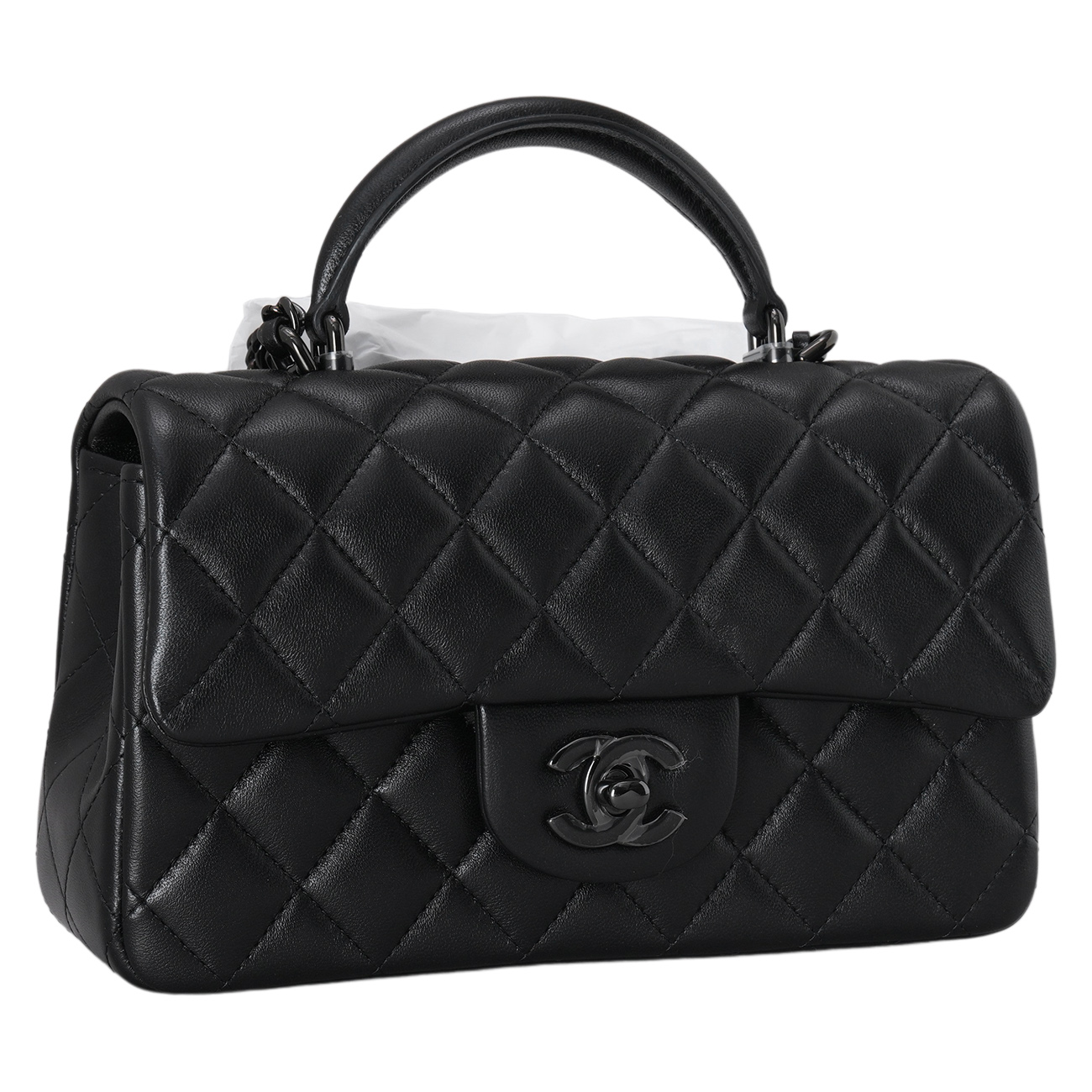CHANEL(NEW PRODUCT)샤넬 램스킨 클래식 뉴미니 탑핸들(새상품)