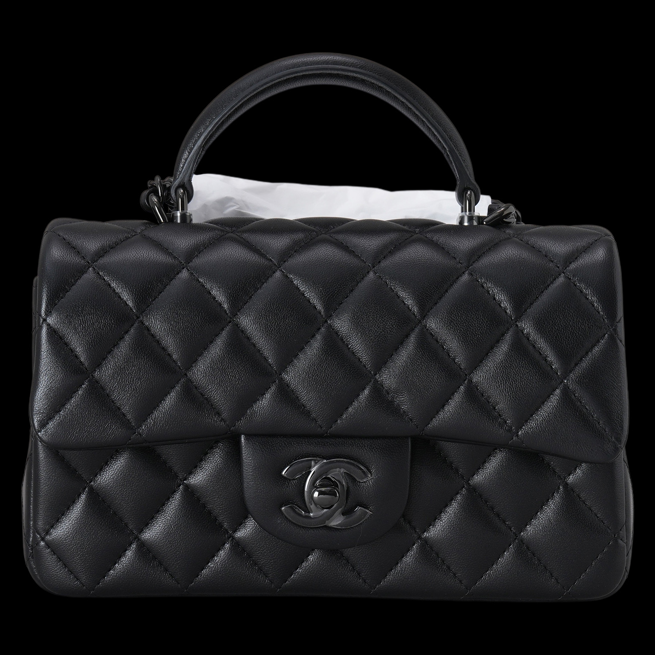 CHANEL(NEW PRODUCT)샤넬 램스킨 클래식 뉴미니 탑핸들(새상품)