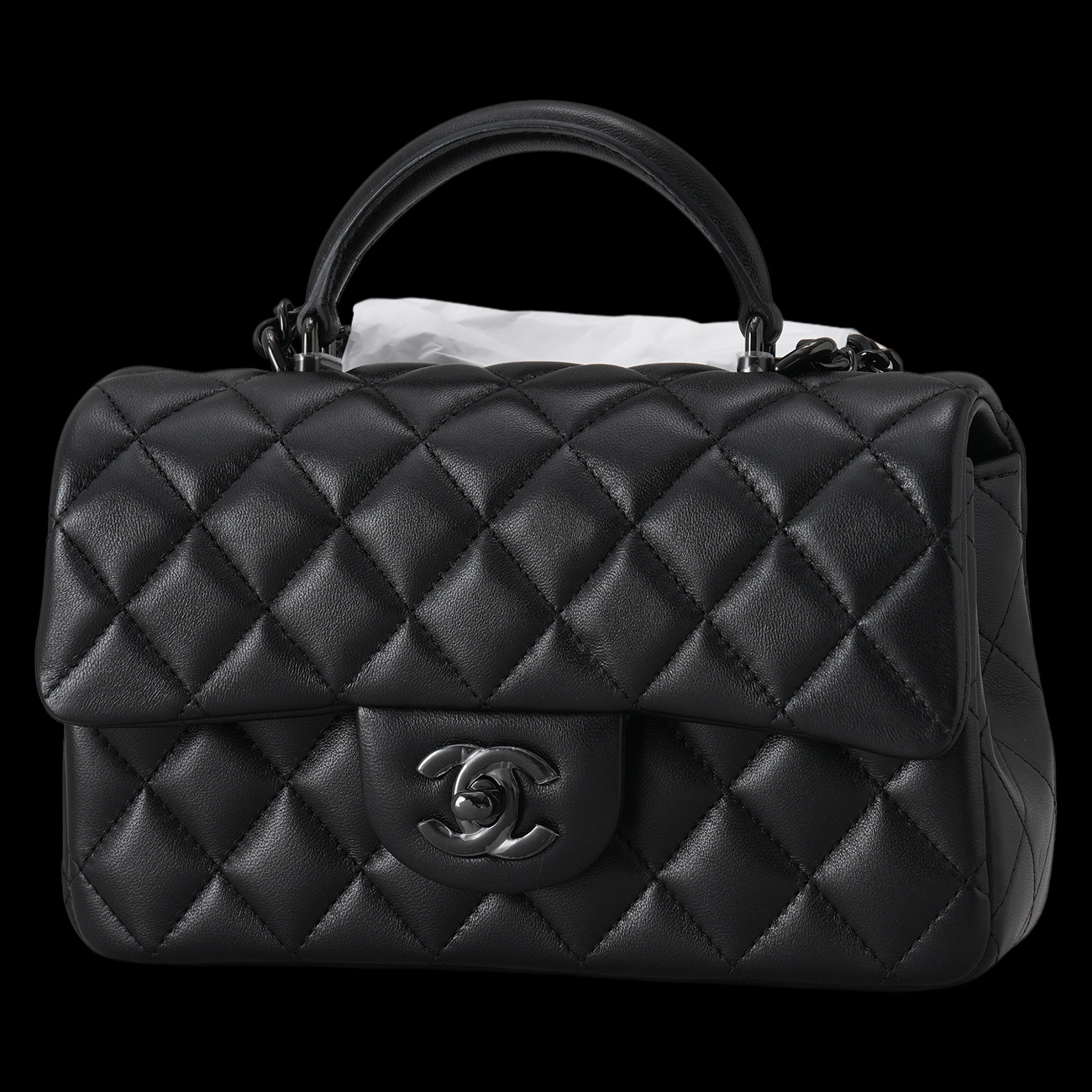 CHANEL(NEW PRODUCT)샤넬 램스킨 클래식 뉴미니 탑핸들(새상품)