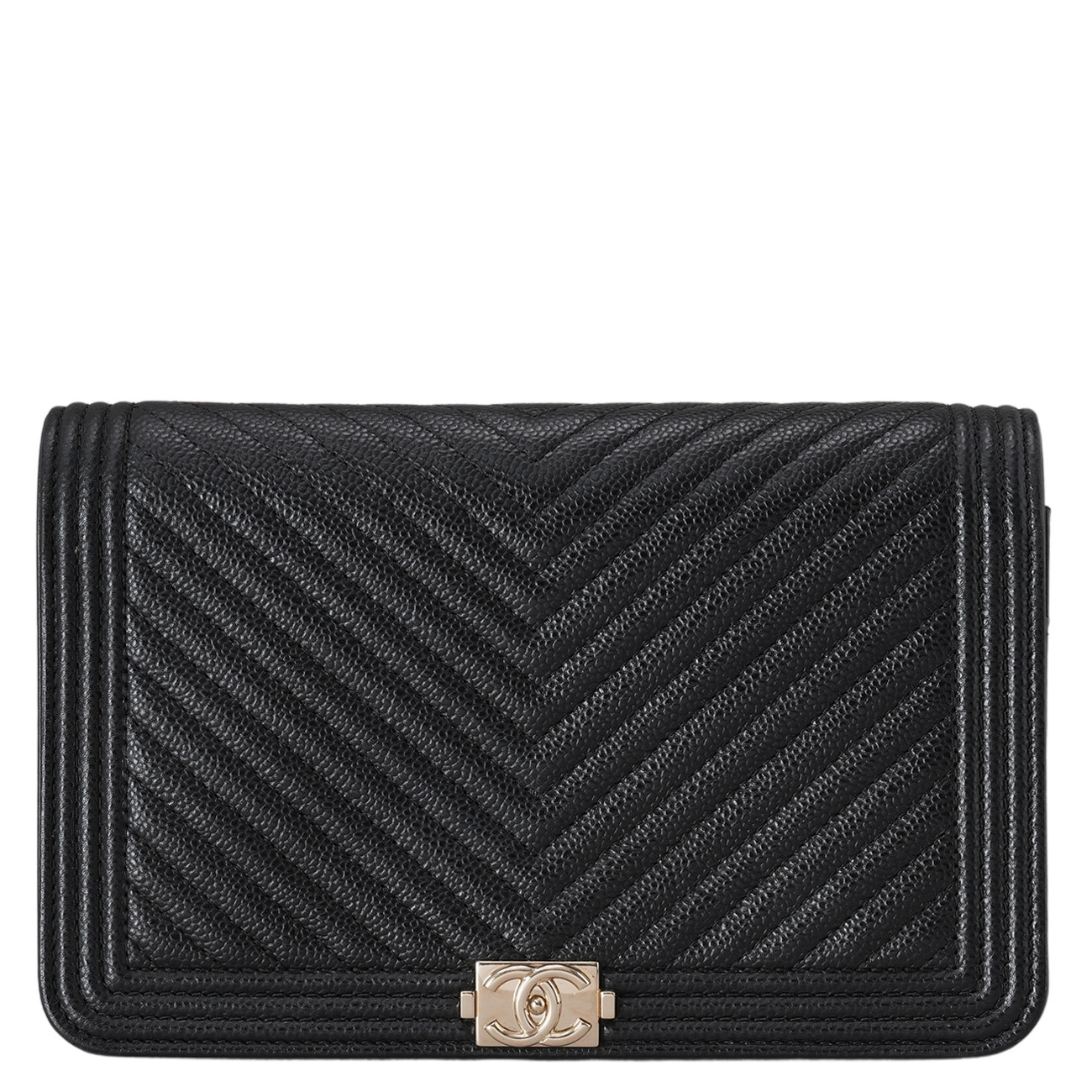 CHANEL(USED)샤넬 보이샤넬 캐비어 쉐브론 WOC