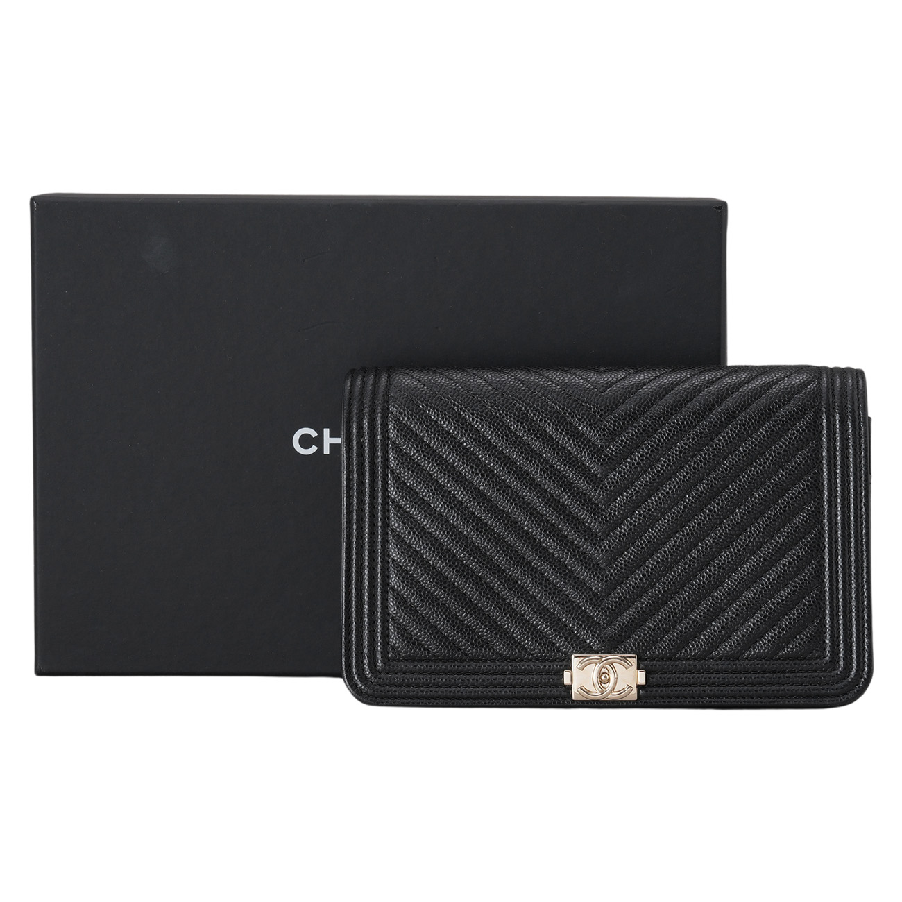 CHANEL(USED)샤넬 보이샤넬 캐비어 쉐브론 WOC