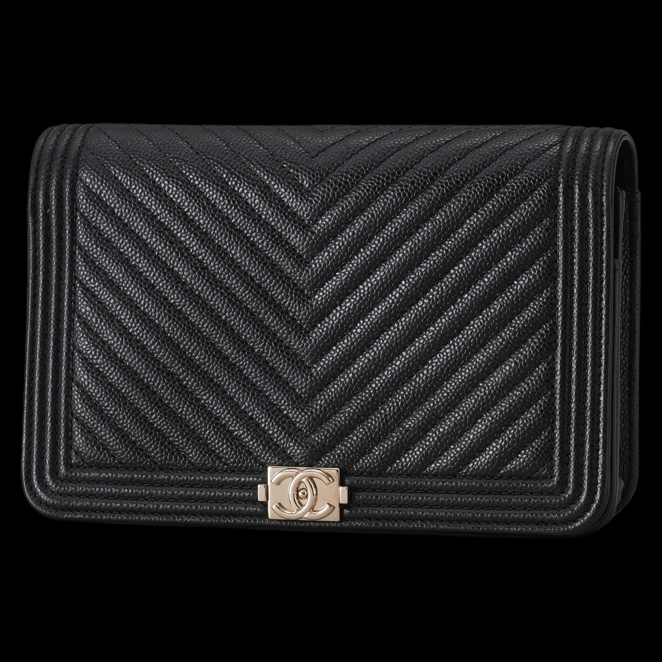 CHANEL(USED)샤넬 보이샤넬 캐비어 쉐브론 WOC