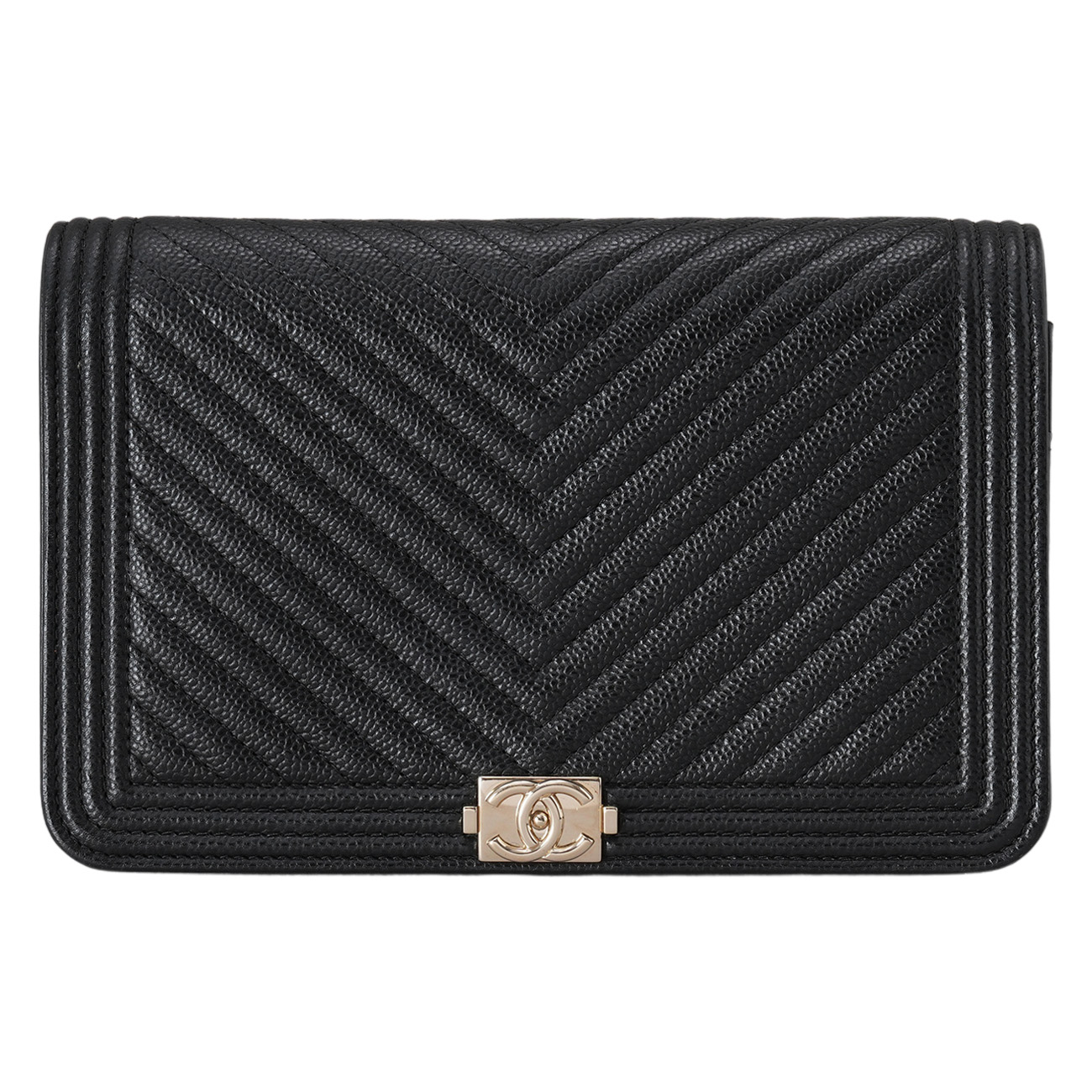 CHANEL(USED)샤넬 보이샤넬 캐비어 쉐브론 WOC