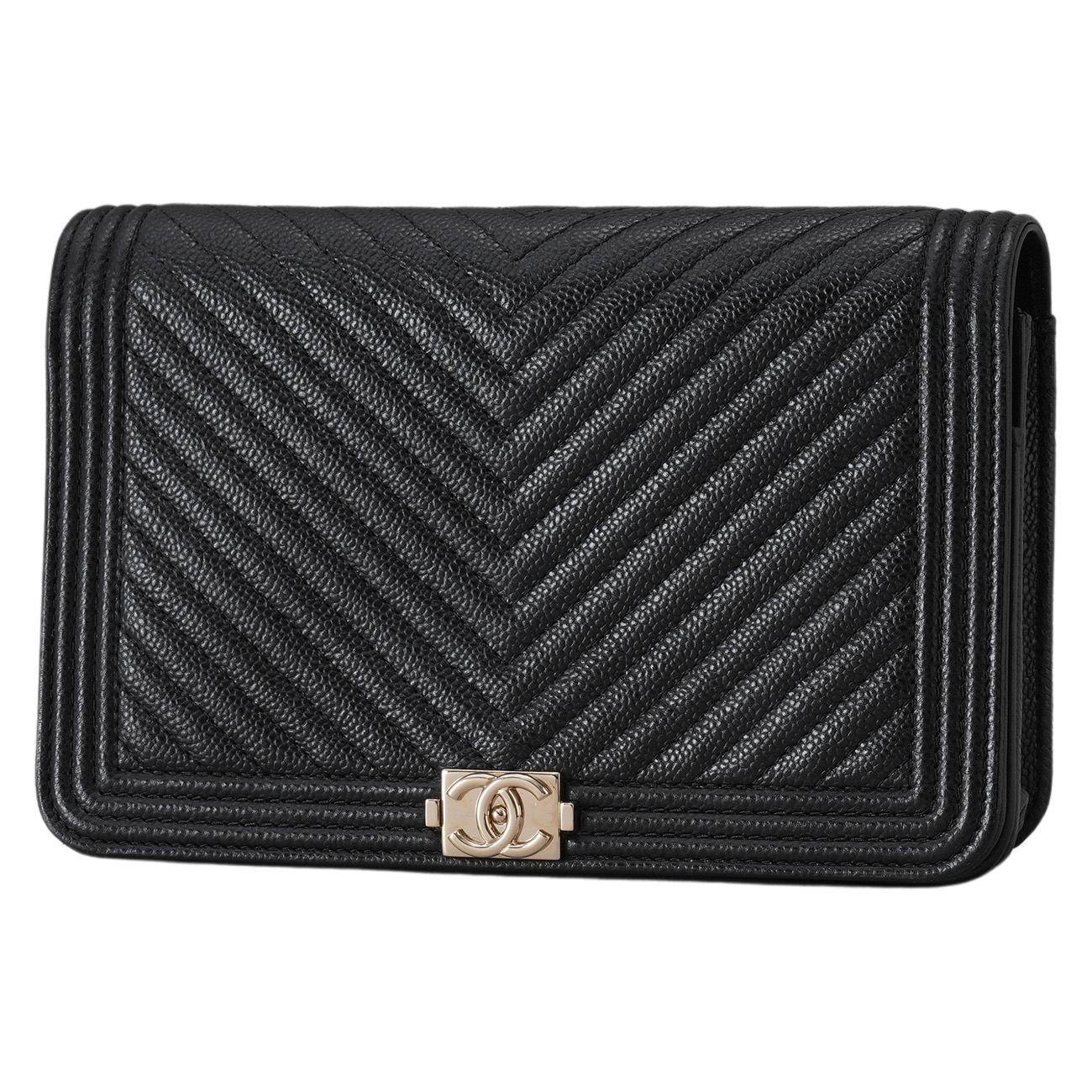CHANEL(USED)샤넬 보이샤넬 캐비어 쉐브론 WOC