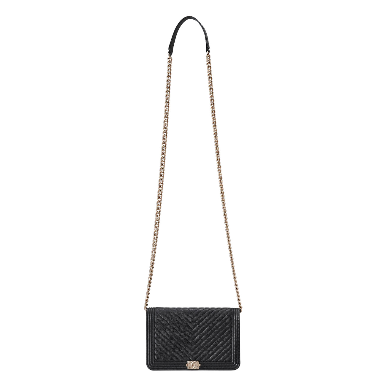 CHANEL(USED)샤넬 보이샤넬 캐비어 쉐브론 WOC