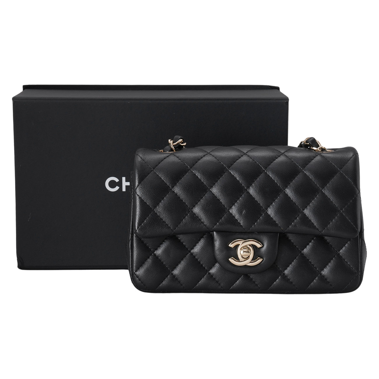 CHANEL(USED)샤넬 램스킨 클래식 뉴미니 크로스백