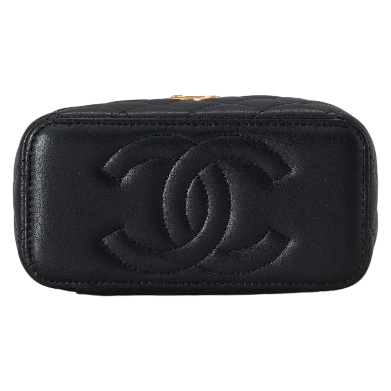 CHANEL(USED)샤넬 AP3301 램스킨 직사각 까멜리아 골든볼 베니티 체인백
