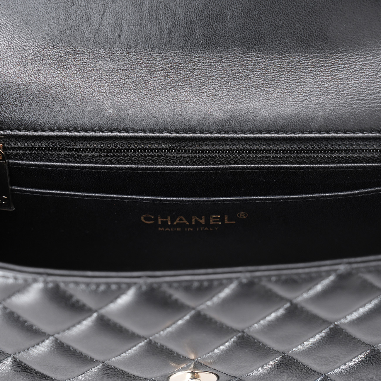 CHANEL(USED)샤넬 램스킨 뉴미니 탑핸들 크로스백