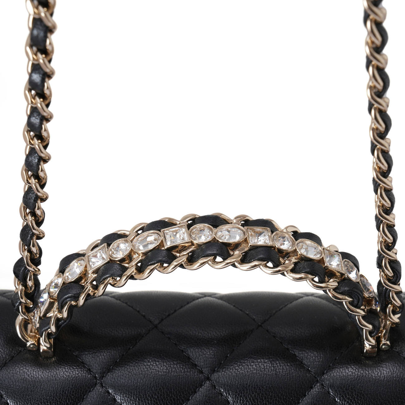 CHANEL(USED)샤넬 램스킨 뉴미니 탑핸들 크로스백
