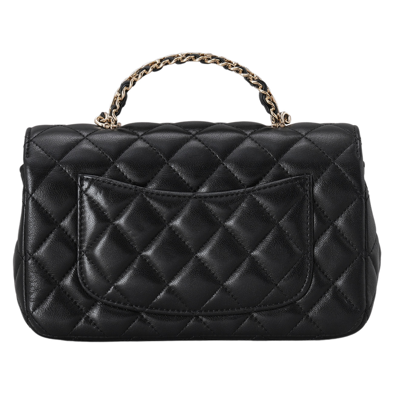 CHANEL(USED)샤넬 램스킨 뉴미니 탑핸들 크로스백