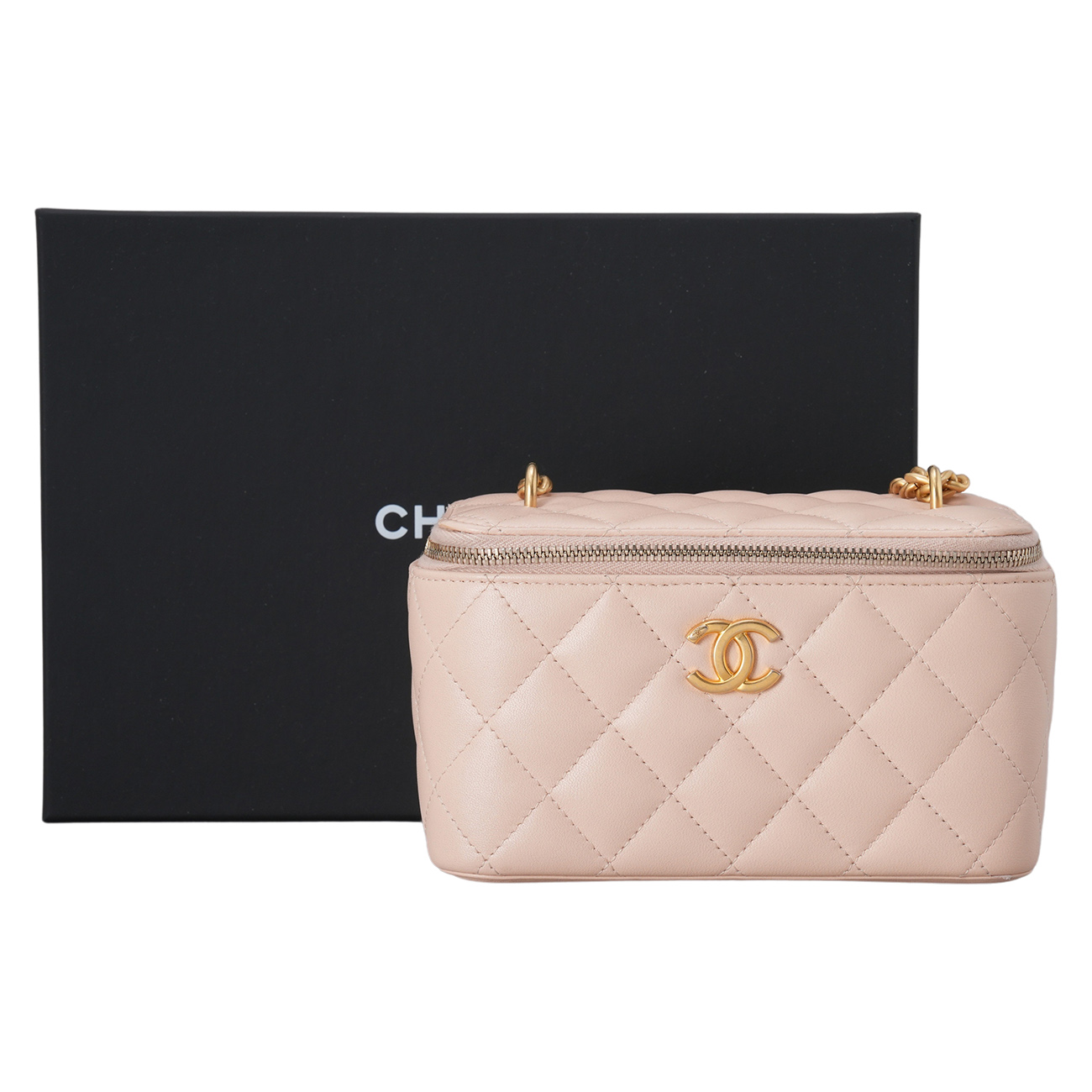 CHANEL(USED)샤넬 AP3301 시즌 램스킨 베니티 까멜리아 골든볼 크로스백