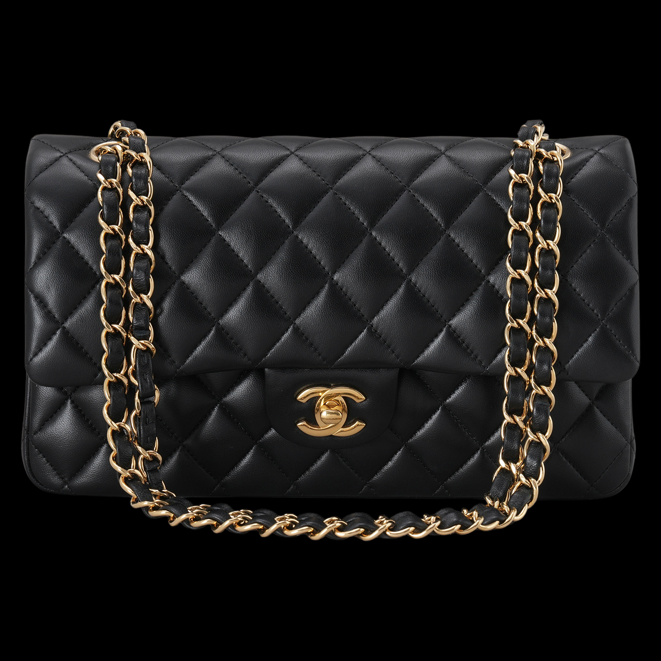 CHANEL(USED)샤넬 램스킨 클래식 미듐 플랩백