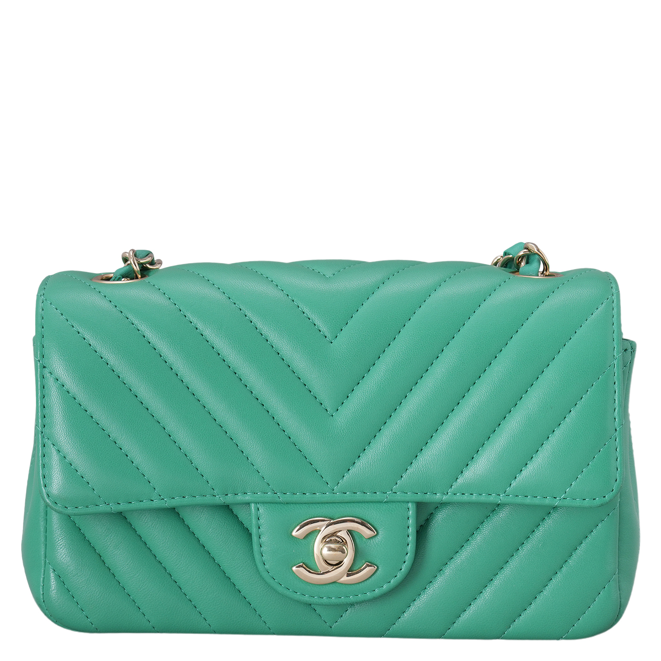 CHANEL(USED)샤넬 램스킨 쉐브론 뉴미니 크로스백