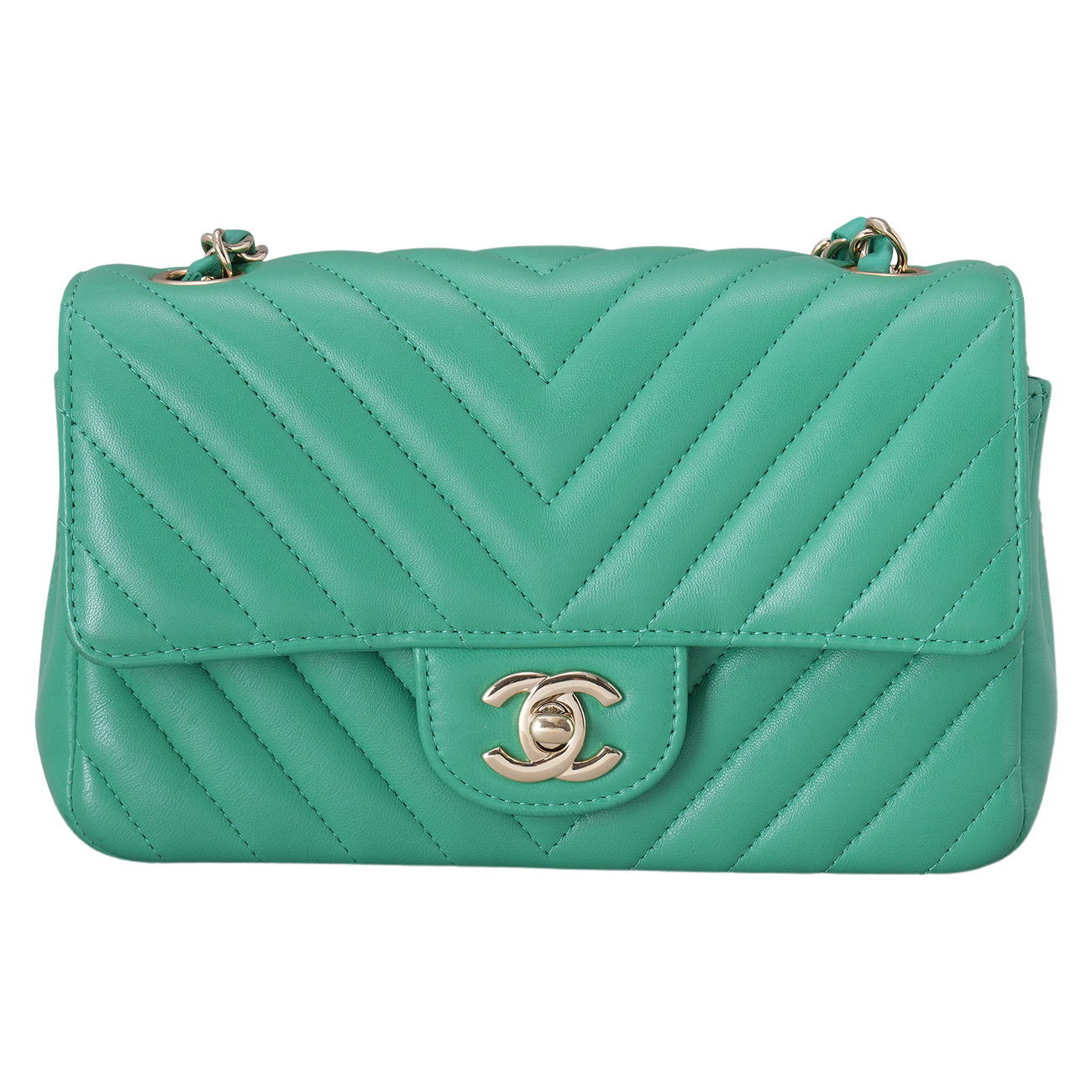 CHANEL(USED)샤넬 램스킨 쉐브론 뉴미니 크로스백