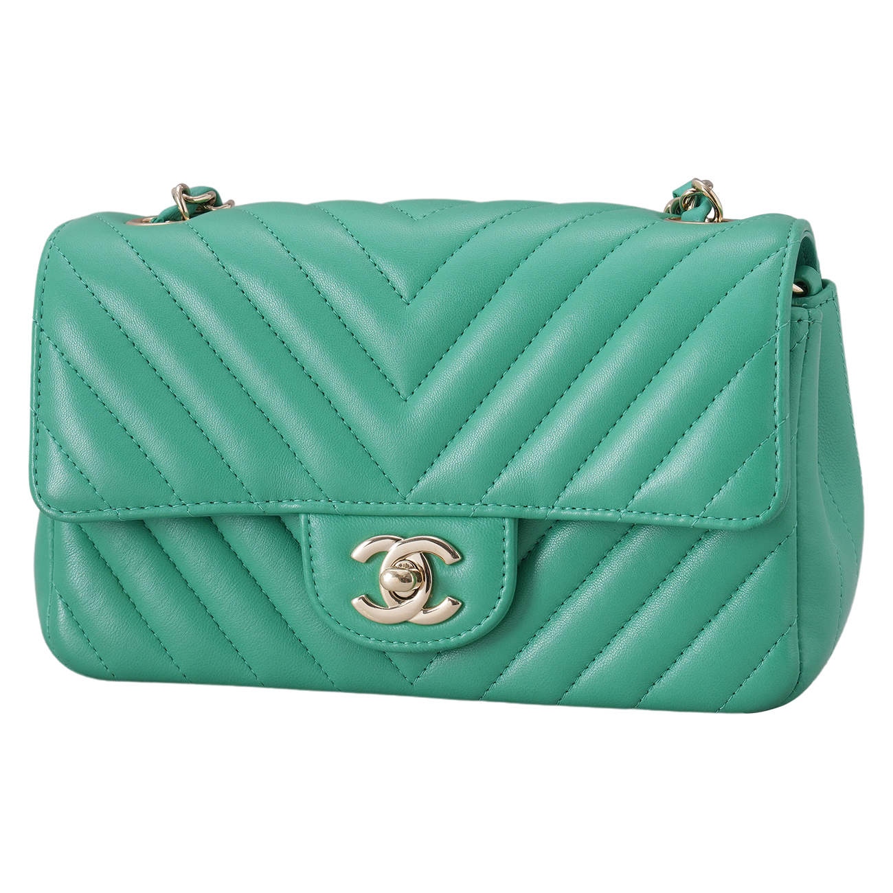 CHANEL(USED)샤넬 램스킨 쉐브론 뉴미니 크로스백