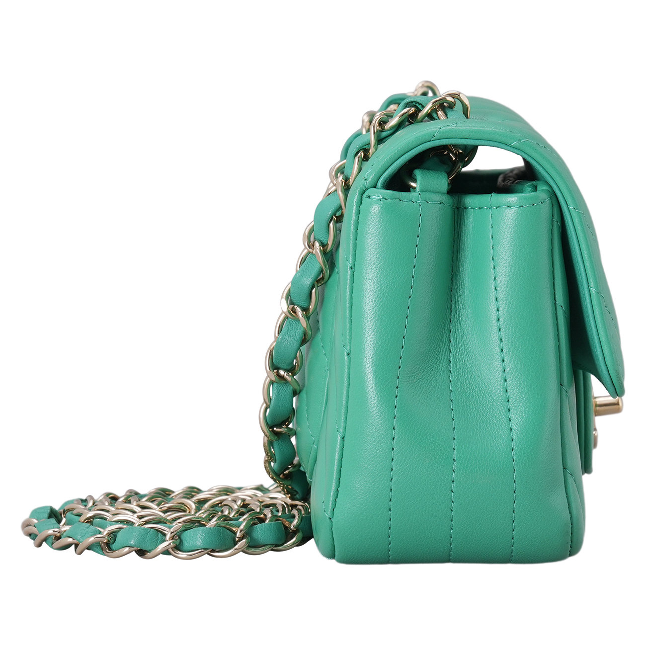 CHANEL(USED)샤넬 램스킨 쉐브론 뉴미니 크로스백