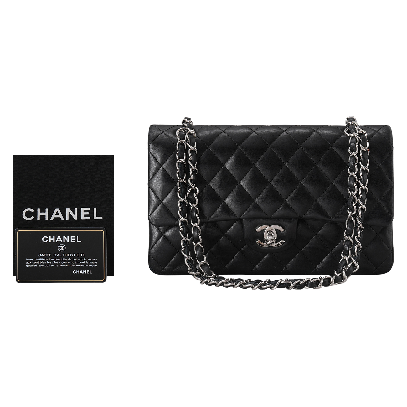 CHANEL(USED)샤넬 램스킨 클래식 미듐 플랩백