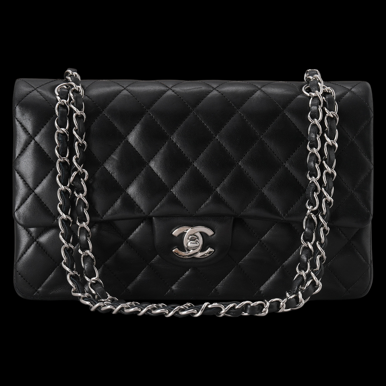 CHANEL(USED)샤넬 램스킨 클래식 미듐 플랩백