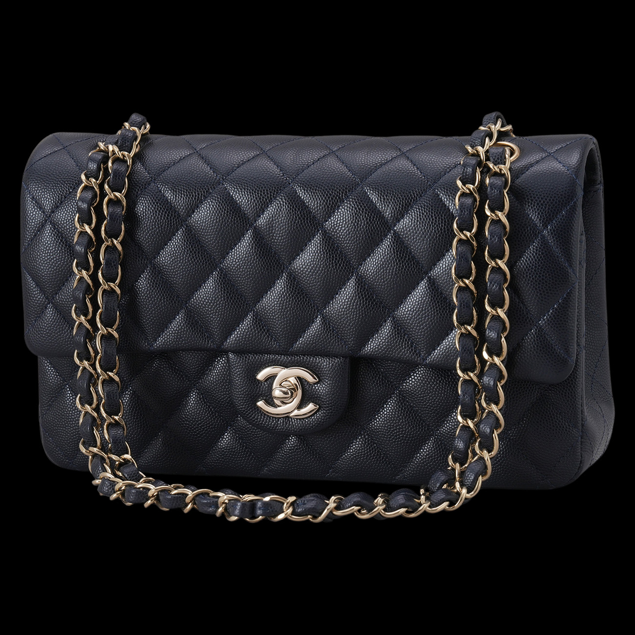 CHANEL(USED)샤넬 캐비어 클래식 미듐 플랩백