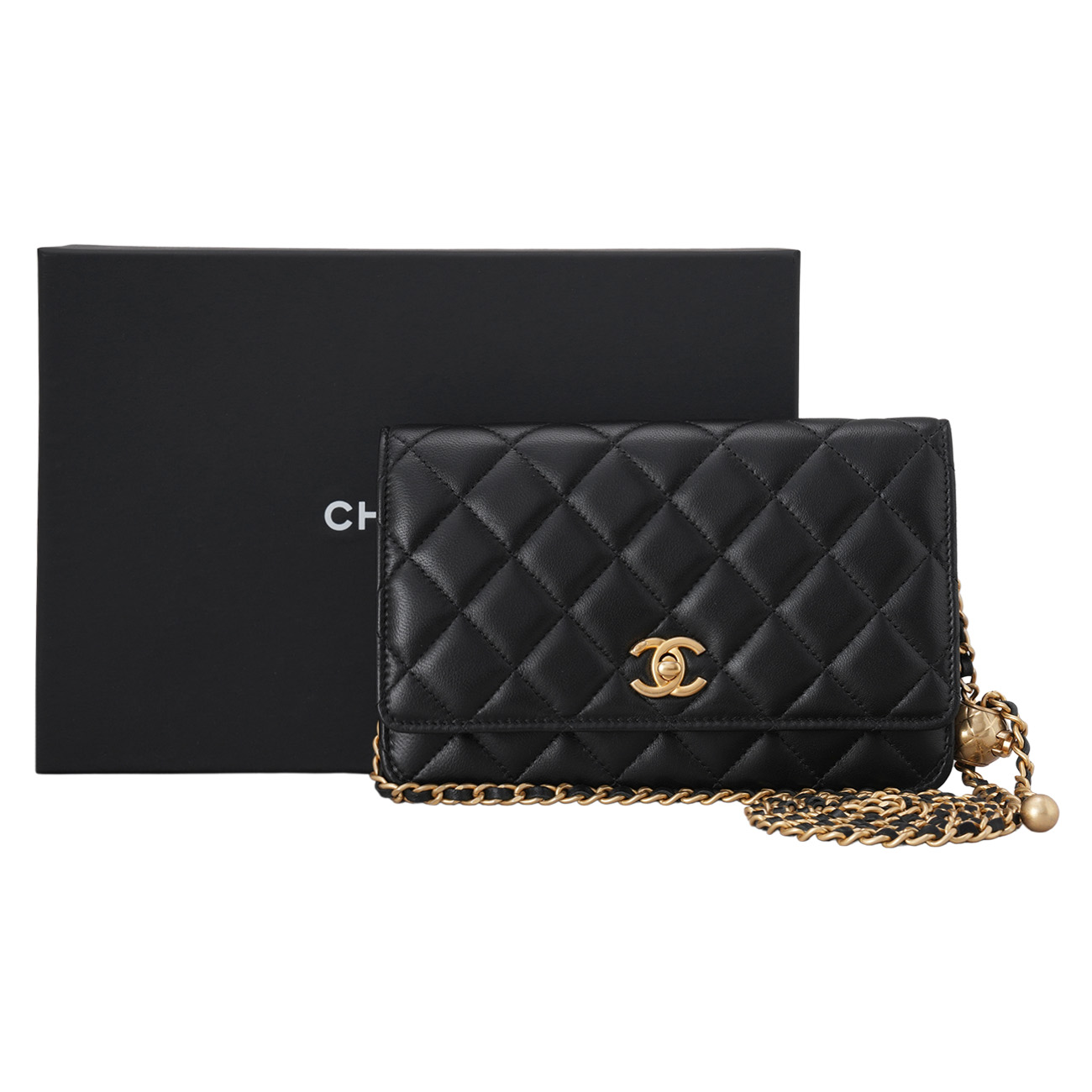 CHANEL(USED)샤넬 램스킨 골든볼 WOC