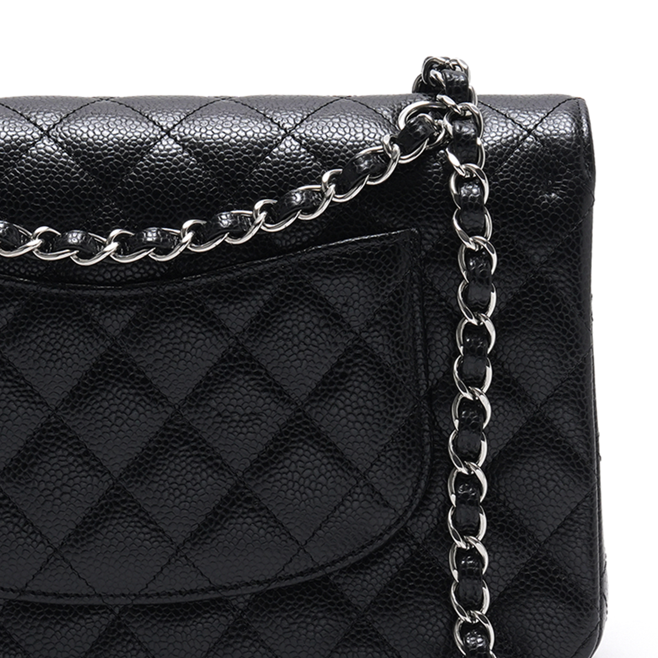 CHANEL(USED)샤넬 A01112 캐비어 클래식 미듐 플랩백
