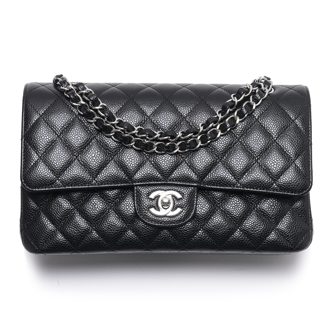 CHANEL(USED)샤넬 A01112 캐비어 클래식 미듐 플랩백