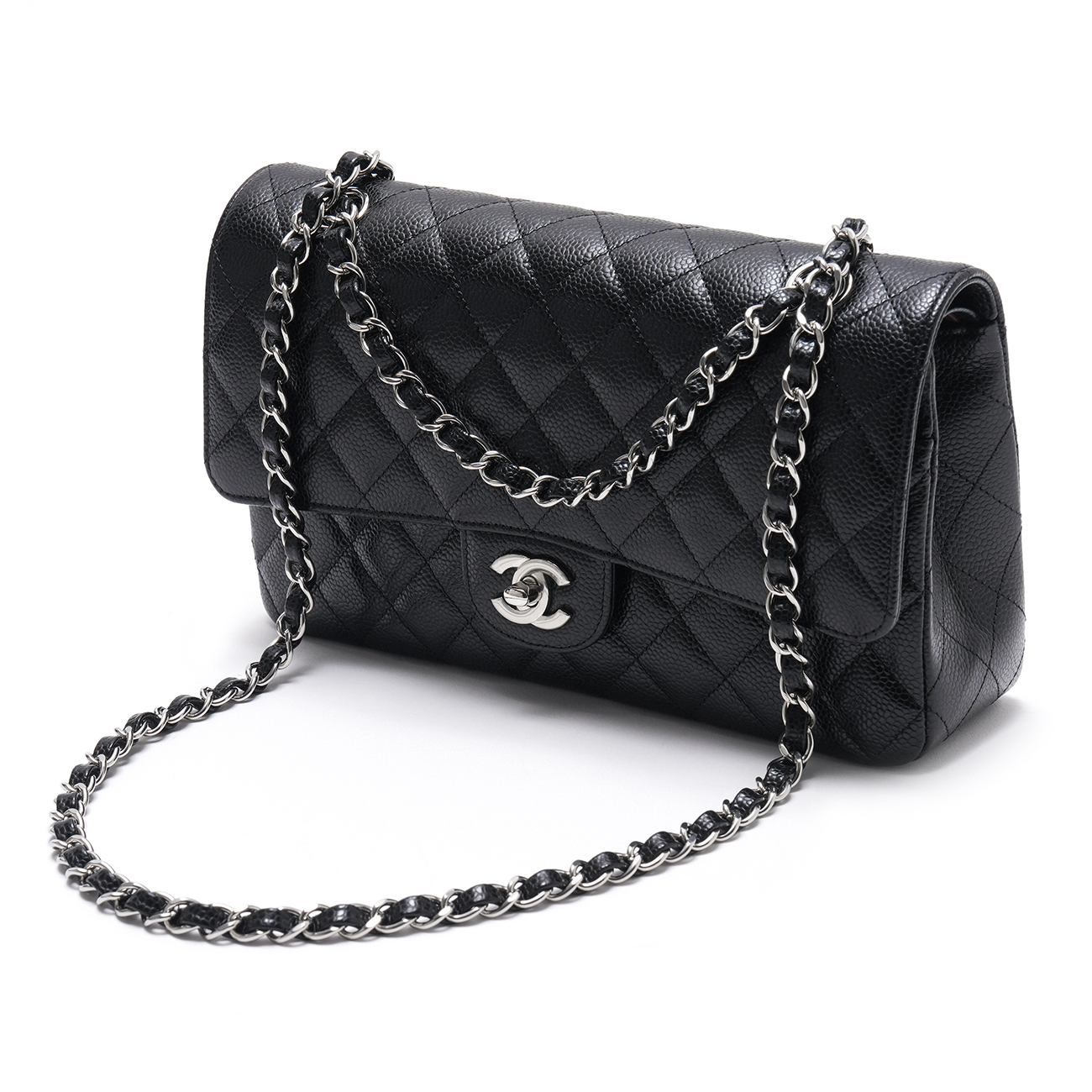 CHANEL(USED)샤넬 A01112 캐비어 클래식 미듐 플랩백