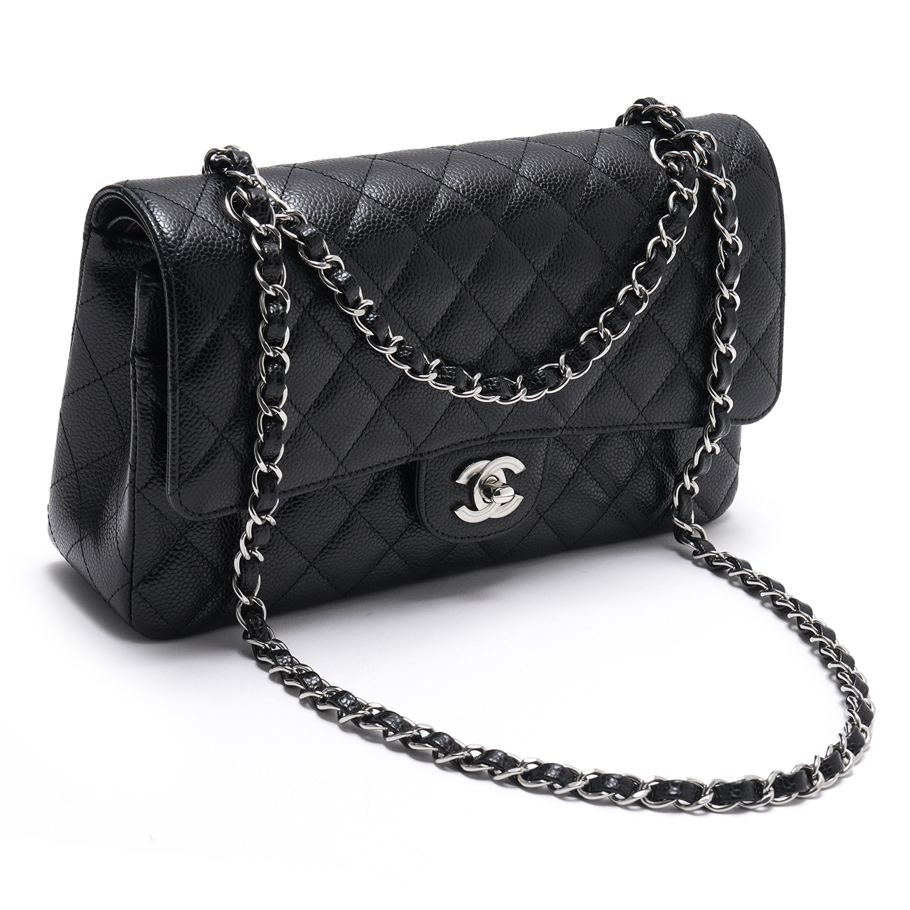 CHANEL(USED)샤넬 A01112 캐비어 클래식 미듐 플랩백