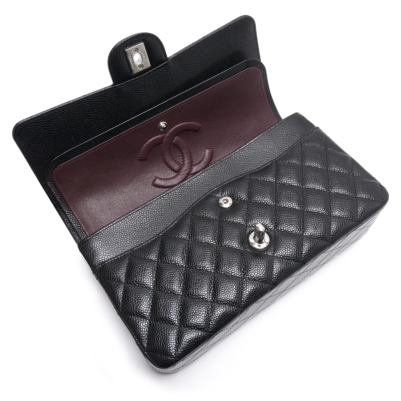 CHANEL(USED)샤넬 A01112 캐비어 클래식 미듐 플랩백