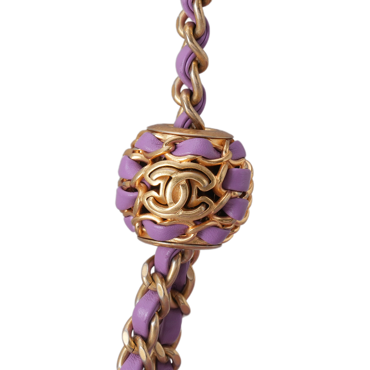 CHANEL(USED)샤넬 램스킨 뉴미니 골든볼 크로스백