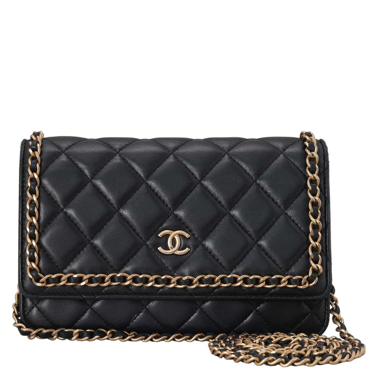 CHANEL(USED)샤넬 시즌 램스킨 체인 WOC