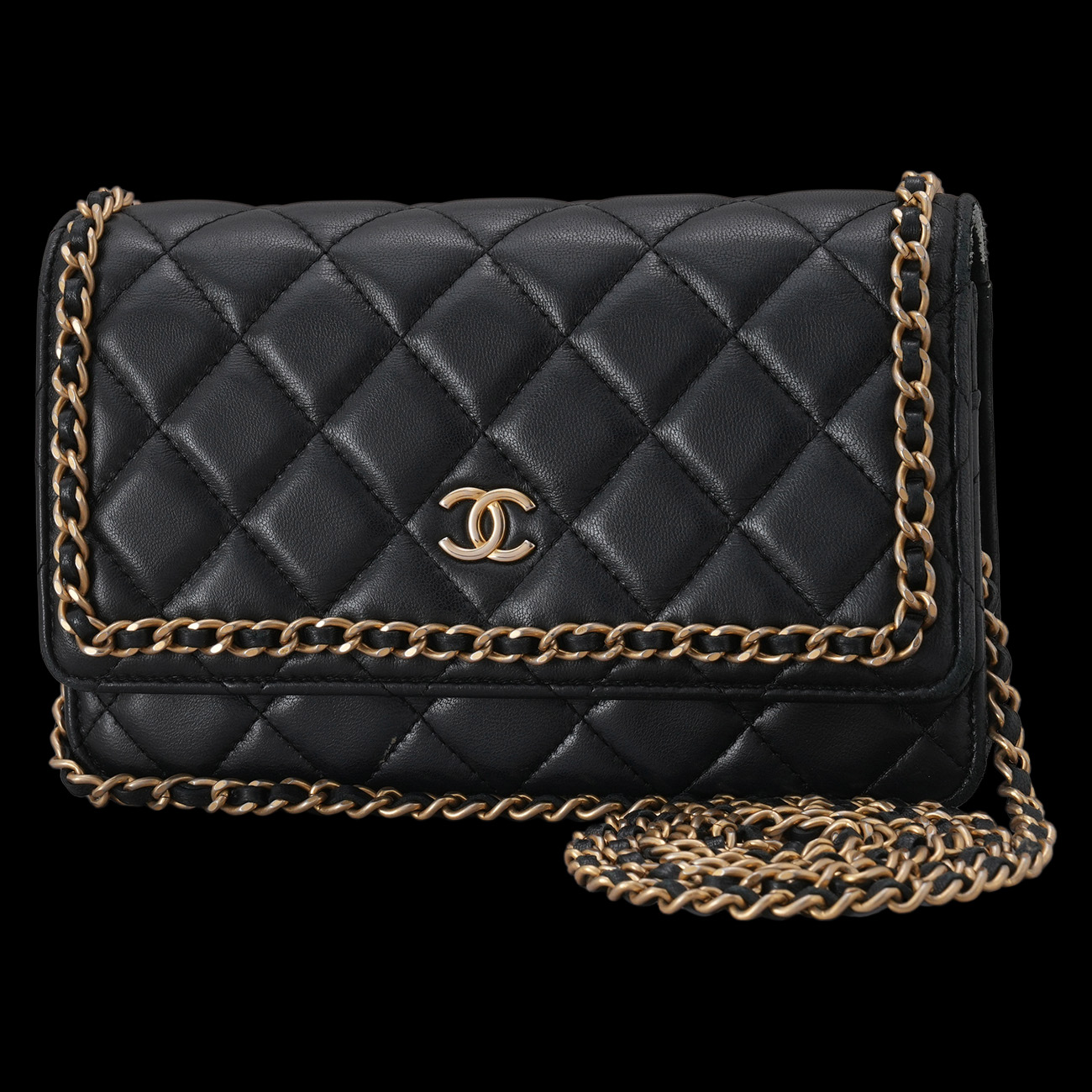 CHANEL(USED)샤넬 시즌 램스킨 체인 WOC