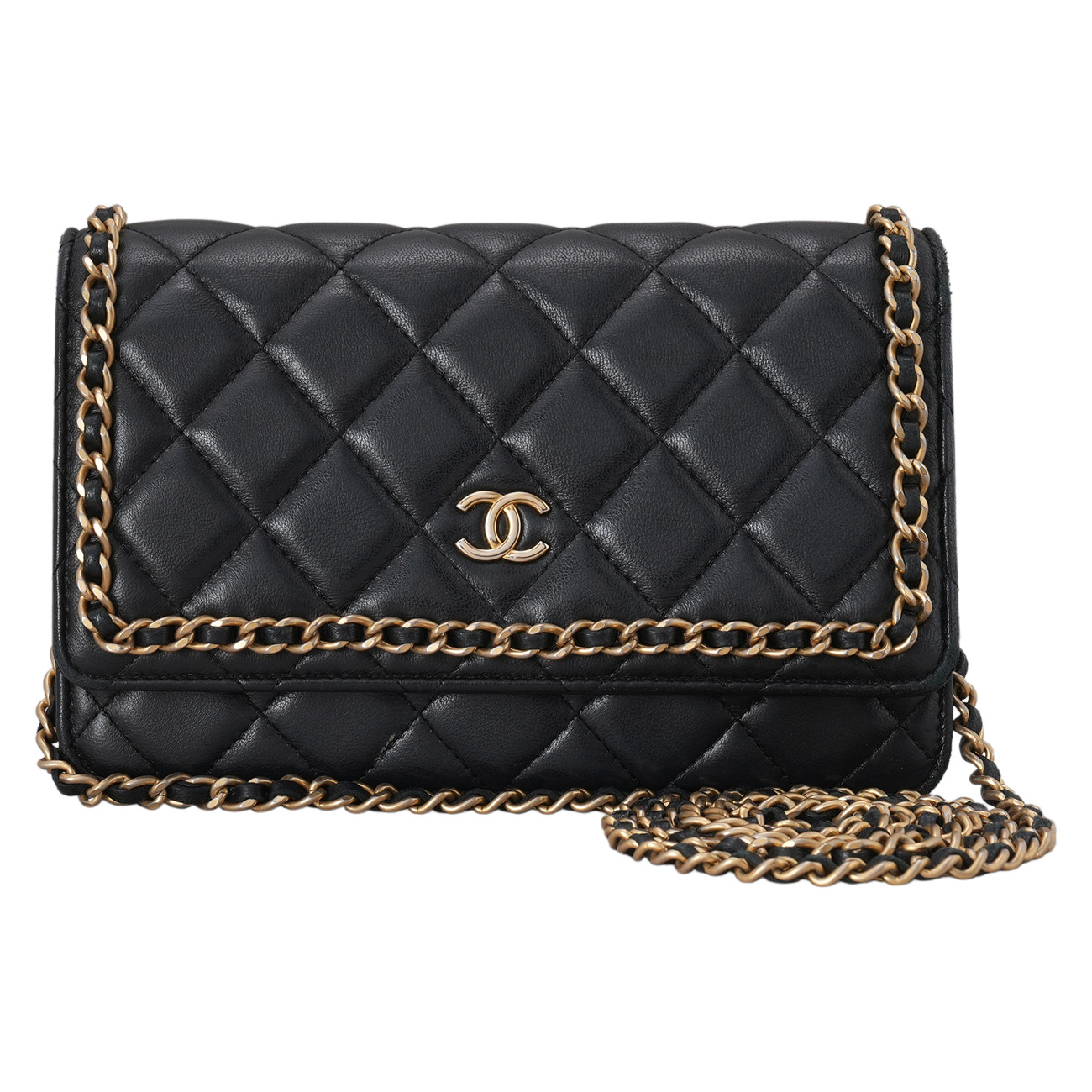 CHANEL(USED)샤넬 시즌 램스킨 체인 WOC
