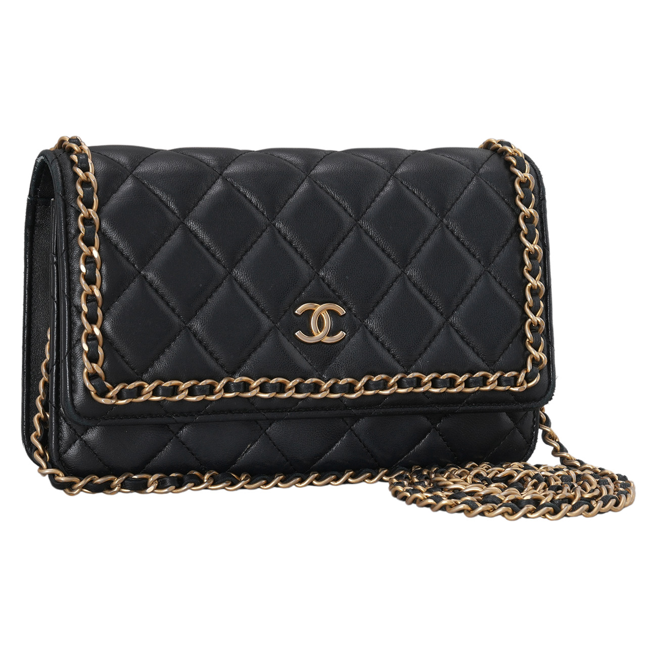 CHANEL(USED)샤넬 시즌 램스킨 체인 WOC