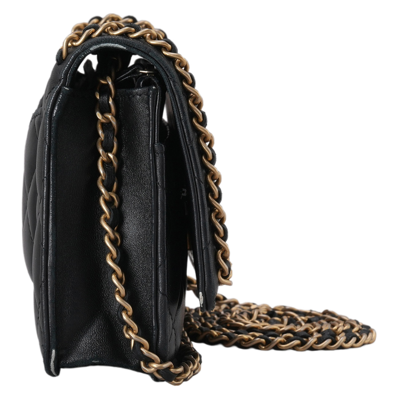 CHANEL(USED)샤넬 시즌 램스킨 체인 WOC