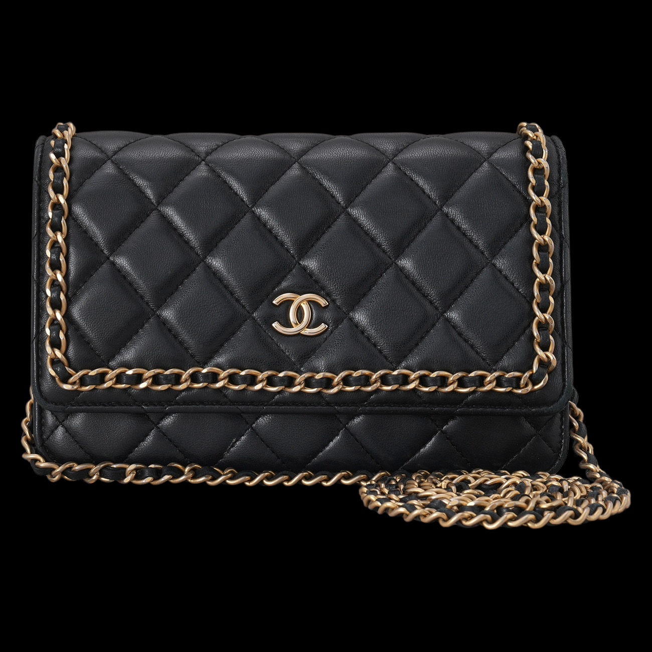 CHANEL(USED)샤넬 시즌 램스킨 체인 WOC