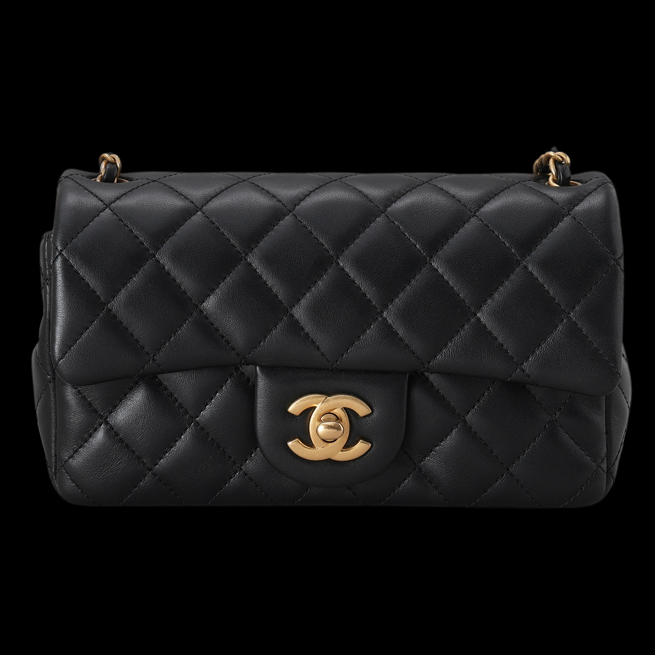 CHANEL(USED)샤넬 시즌 램스킨 프릴장식 뉴미니 크로스백