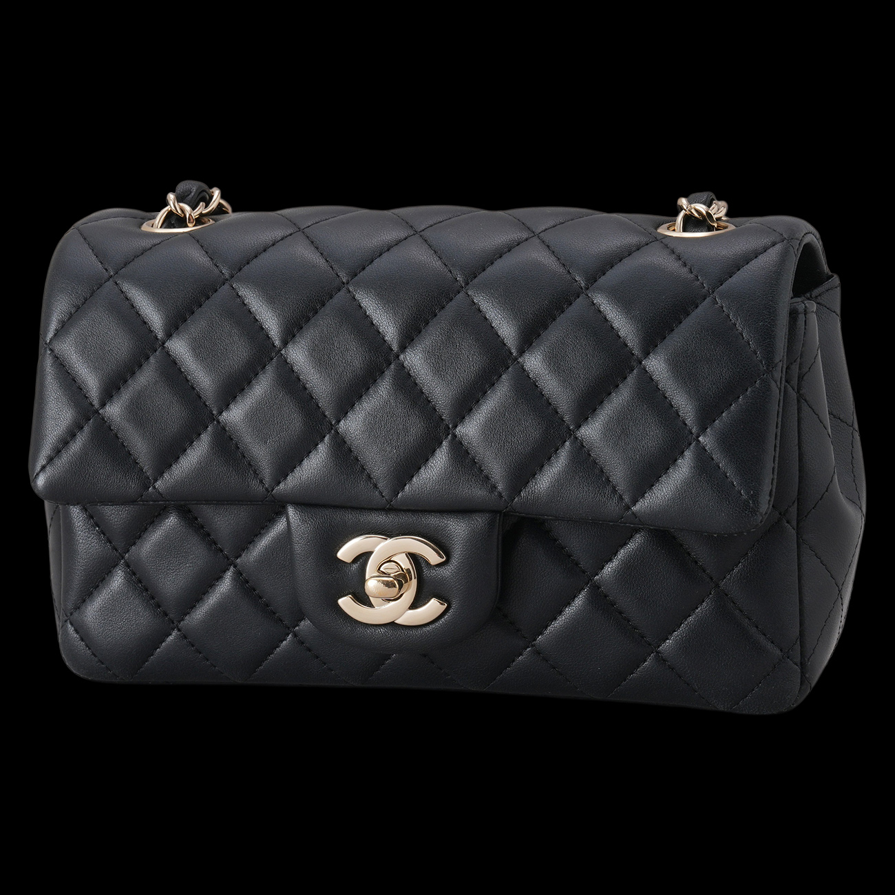 CHANEL(USED)샤넬 램스킨 뉴미니 크로스백