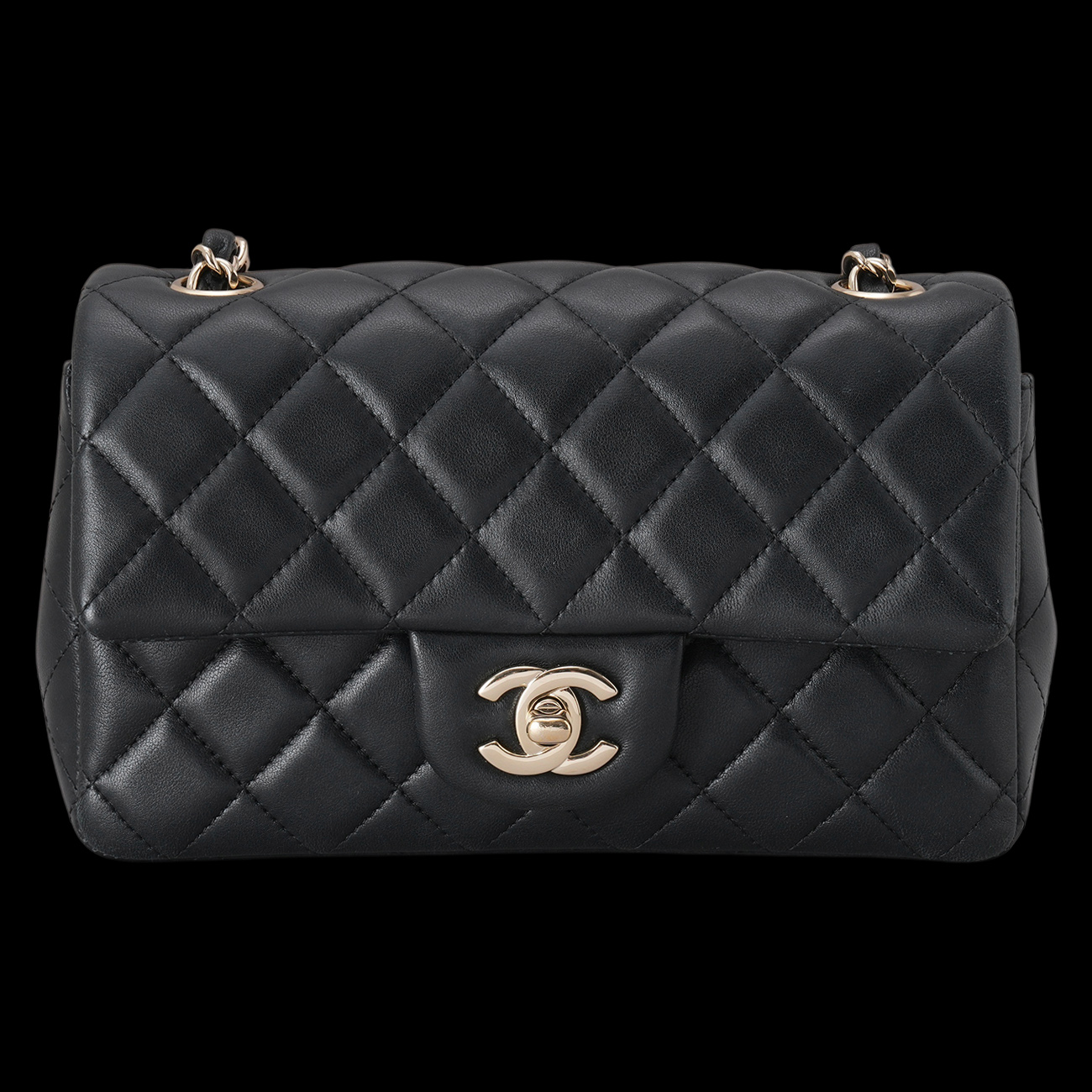 CHANEL(USED)샤넬 램스킨 뉴미니 크로스백