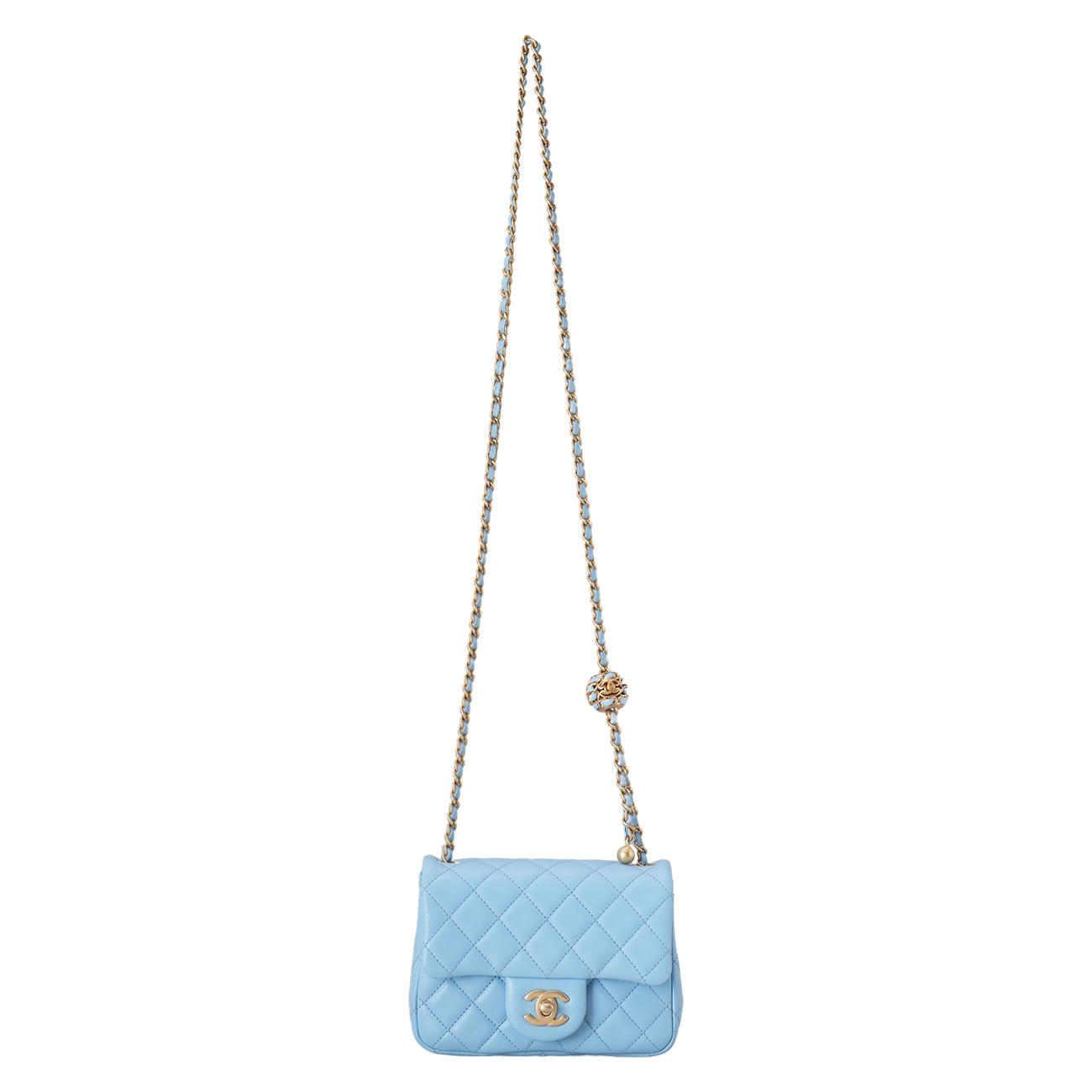 CHANEL(USED)샤넬 AS1786 램스킨 클래식 쁘띠삭 골든볼