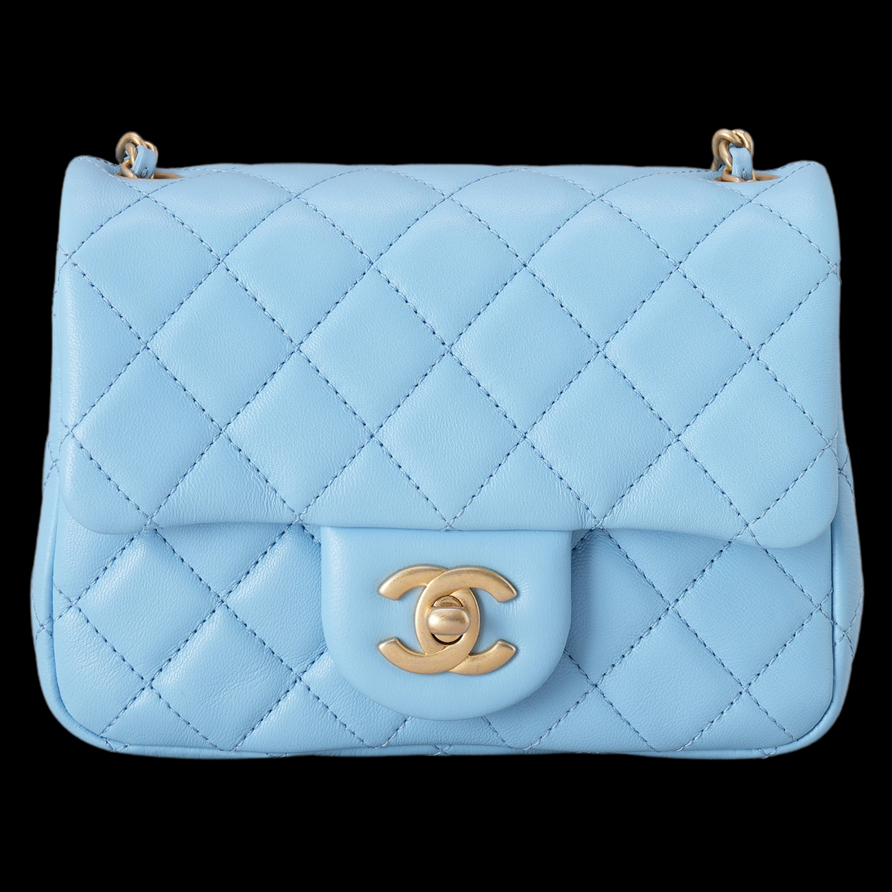 CHANEL(USED)샤넬 AS1786 램스킨 클래식 쁘띠삭 골든볼