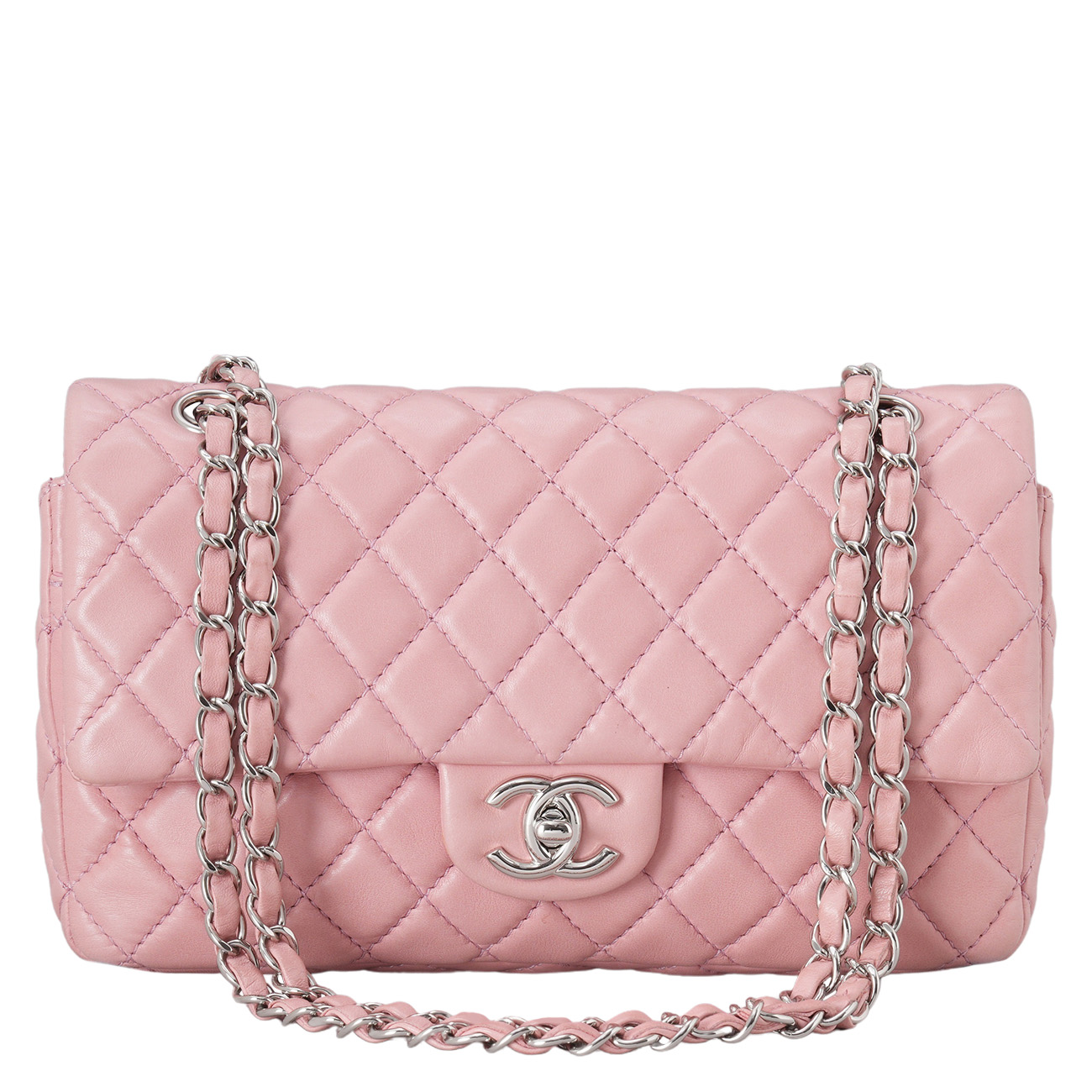 CHANEL(USED)샤넬 램스킨 클래식 미듐
