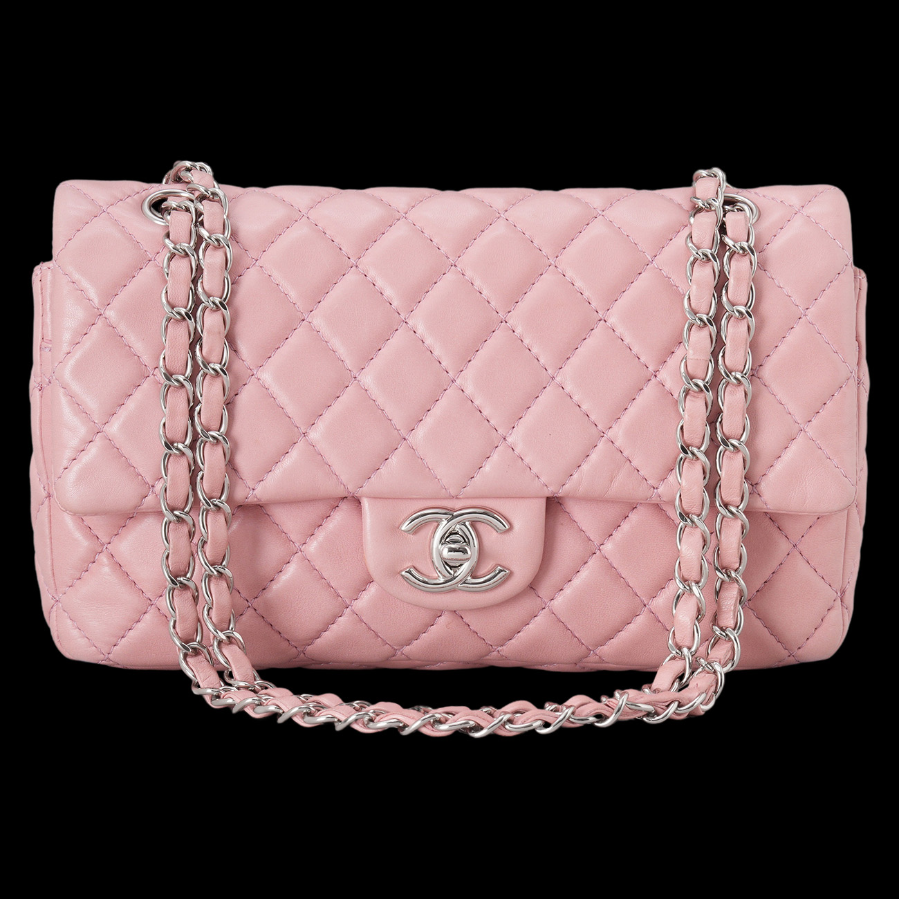 CHANEL(USED)샤넬 램스킨 클래식 미듐