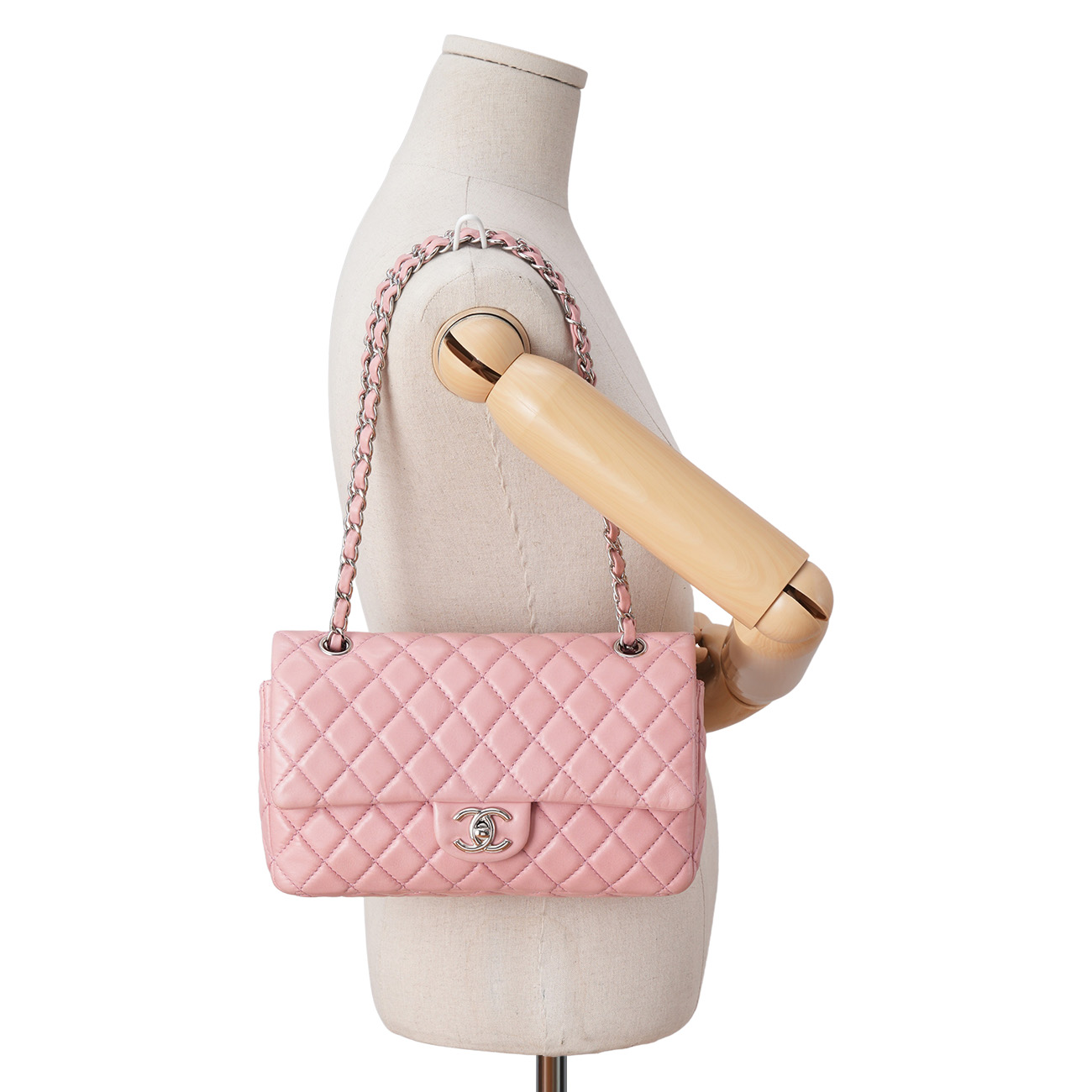 CHANEL(USED)샤넬 램스킨 클래식 미듐